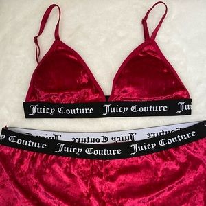 Juicy Couture velvet 2 piece set